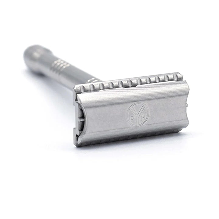 stainless steel safety razor as-machined