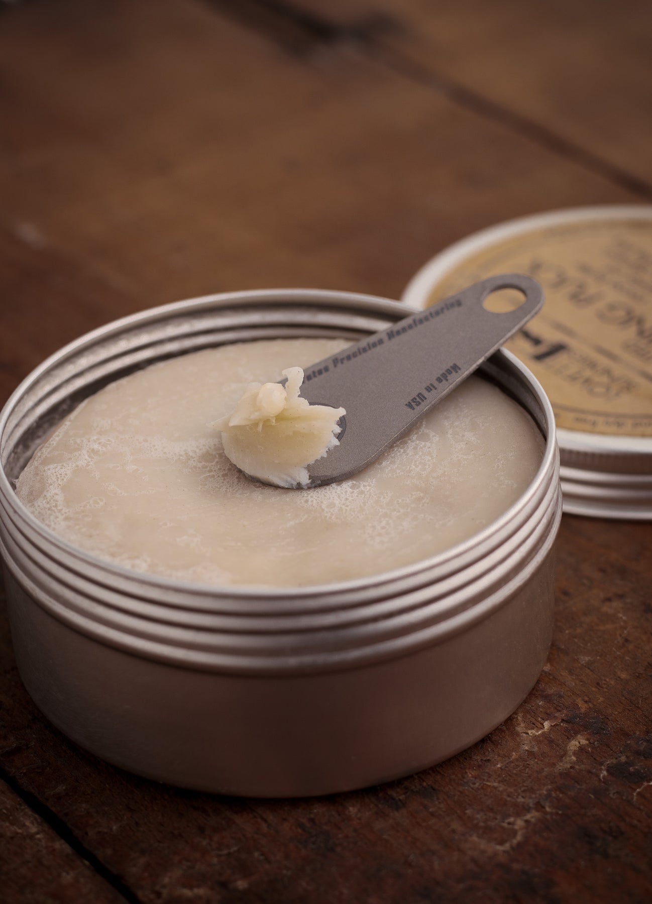 A Mini Scoop Spoon for Shaving Soaps and Shaving Creams